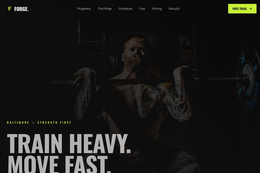 Forge Fitness website built by STR8LINE Marketing