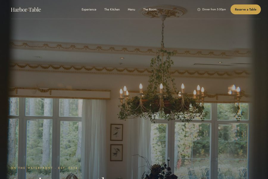 Harbor Table restaurant website built by STR8LINE Marketing